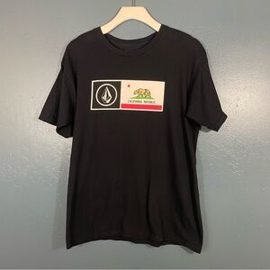 Volcom Men’s California Flag Graphic Print Short Sleeve Cotton Tee Size M